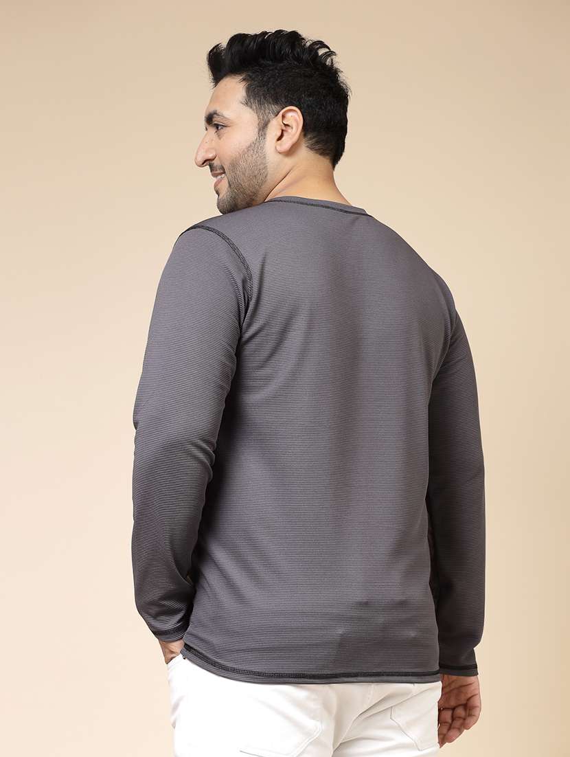 men solid round neck plus size t-shirt - 21364550 -  Standard Image - 1