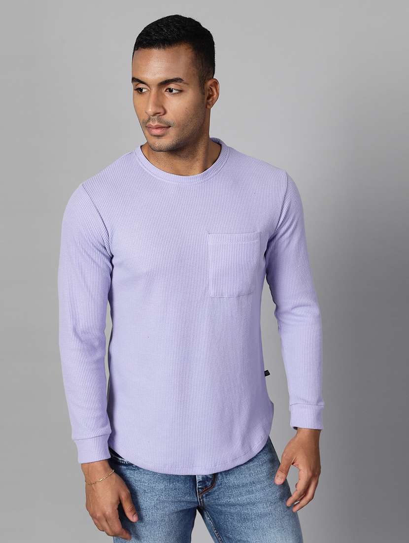 men solid round neck plus size t-shirt