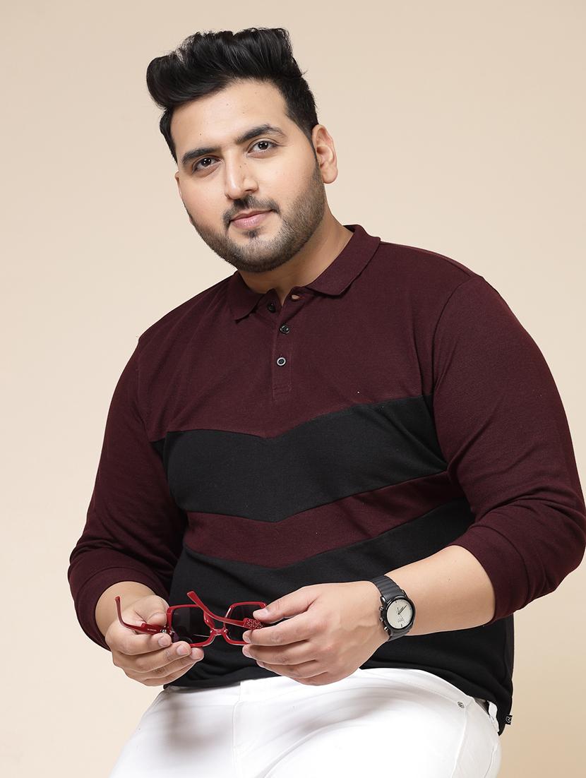 men color block plus size t-shirt - 21364562 - Standard Image - 1