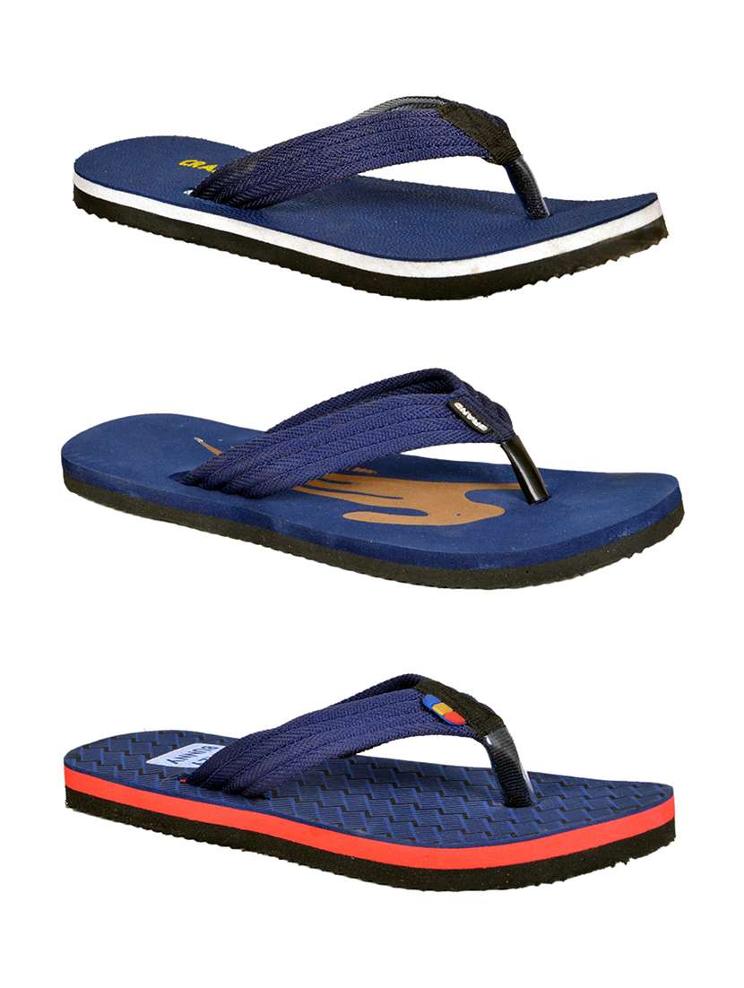 men pack of 3 slip on flip flops