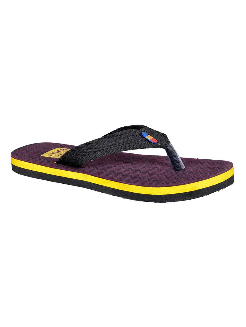 men purple slip on flip flop