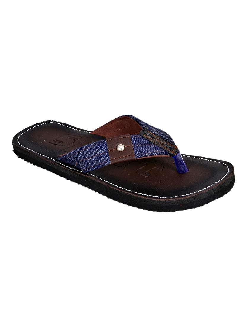 men brown slip on flip flop - 21364982 -  Standard Image - 1