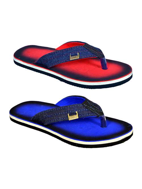 men pack of 2 slip on flip flops