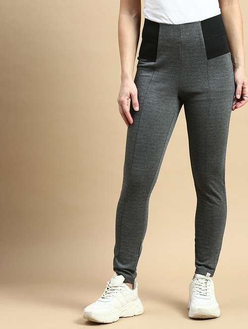 women high rise solid jeggings - 21365262 -  Standard Image - 0