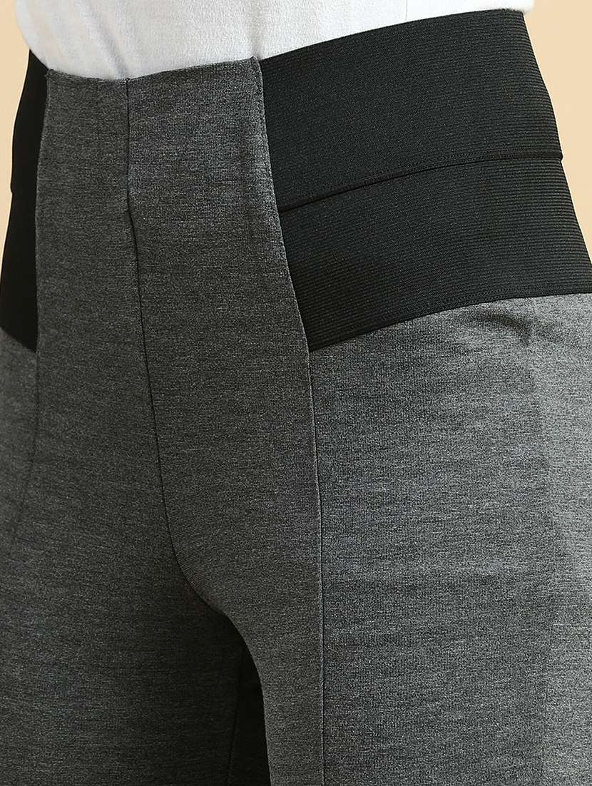 women high rise solid jeggings - 21365262 -  Standard Image - 4