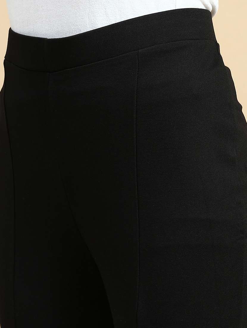 women high rise solid jeggings - 21365263 - Standard Image - 4