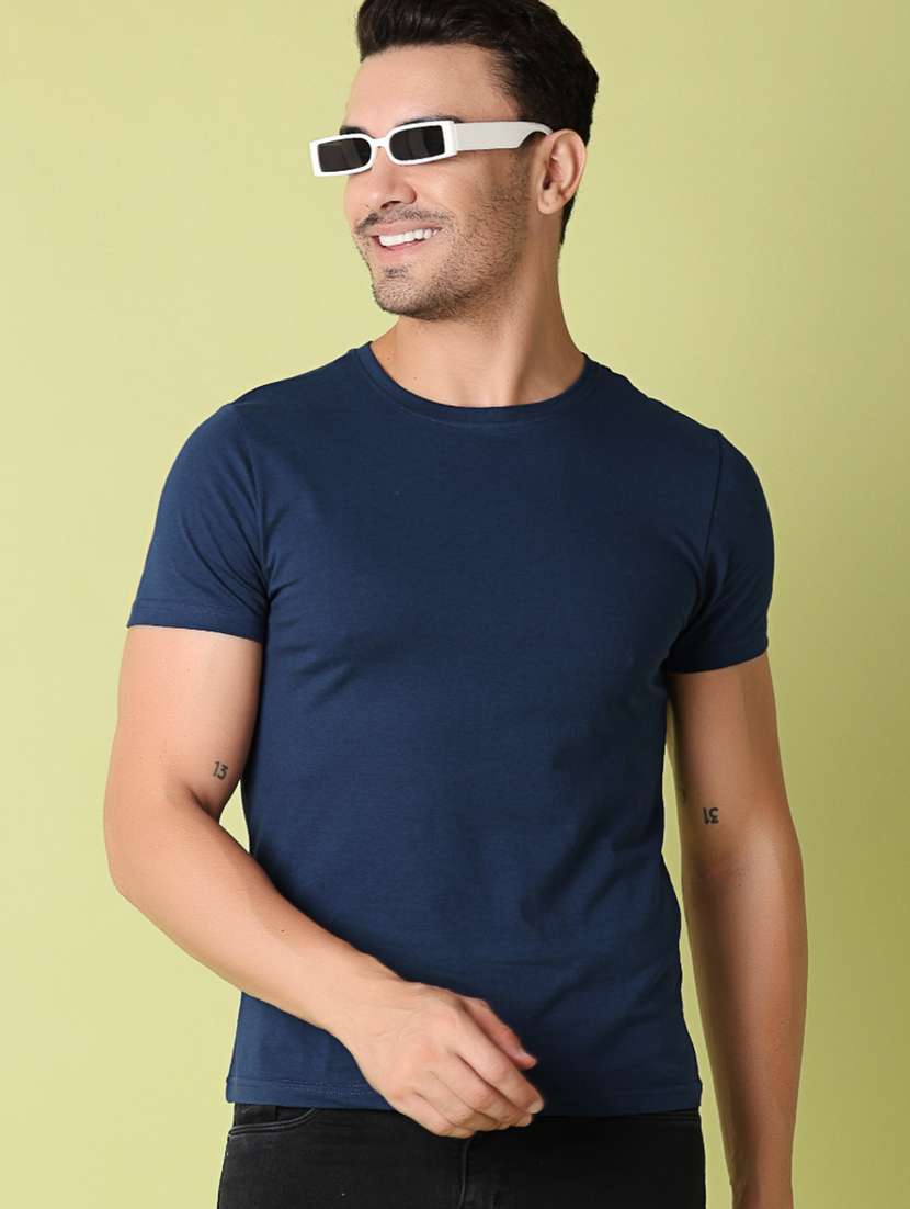 men solid round neck t-shirt - 21365489 -  Standard Image - 1