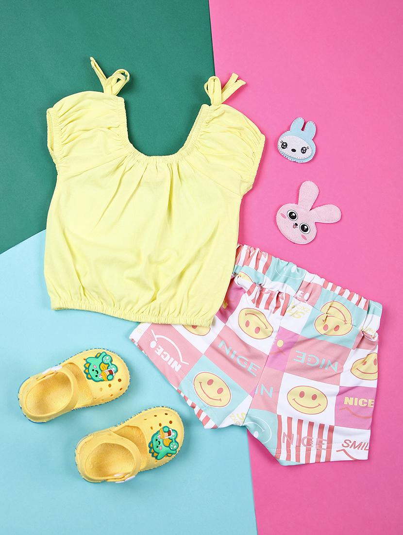 girls printed short sleeves shorts set - 21365543 -  Standard Image - 1