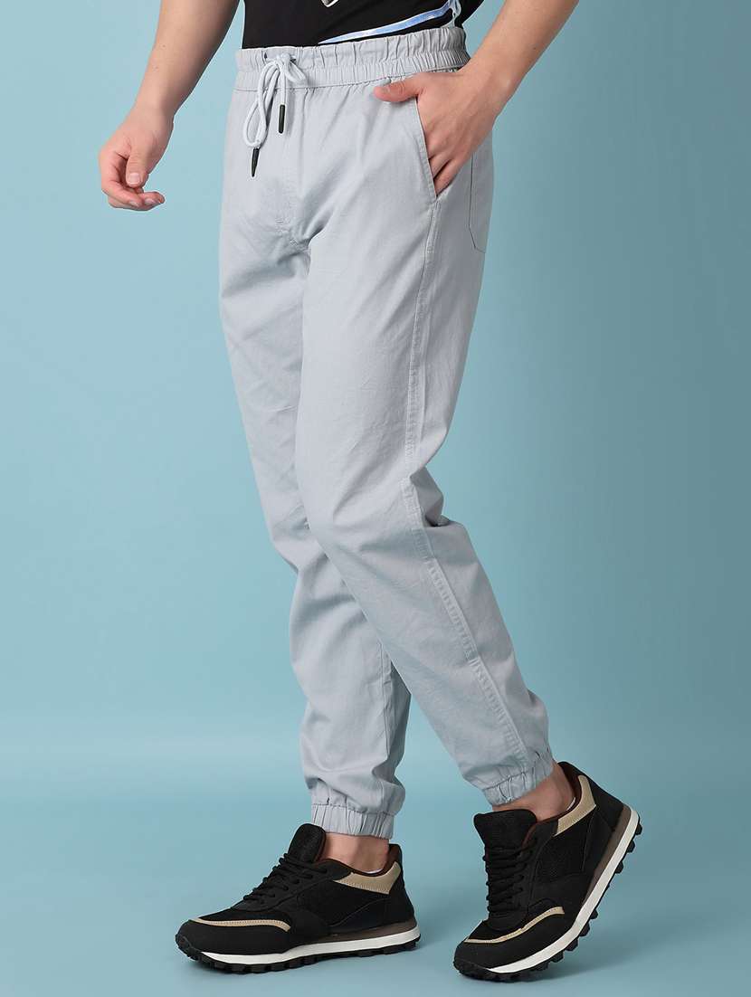 men mid rise solid jogger - 21365602 -  Standard Image - 1