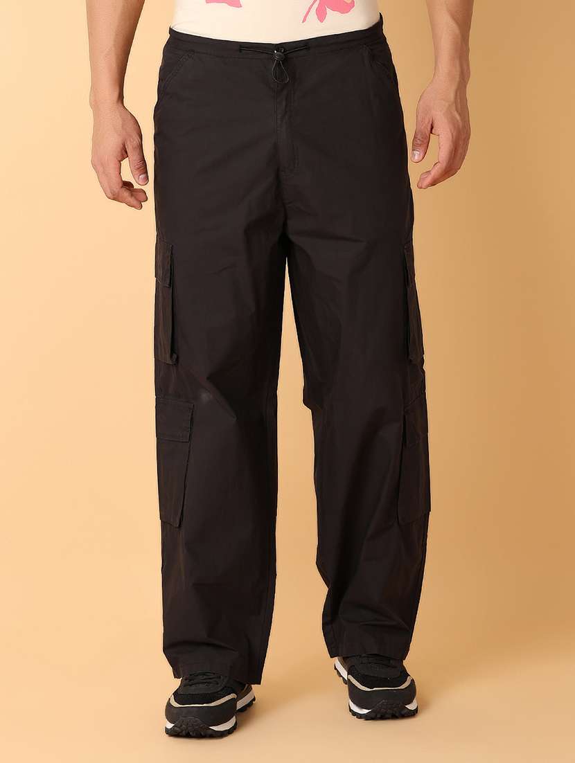 men mid rise solid cargo