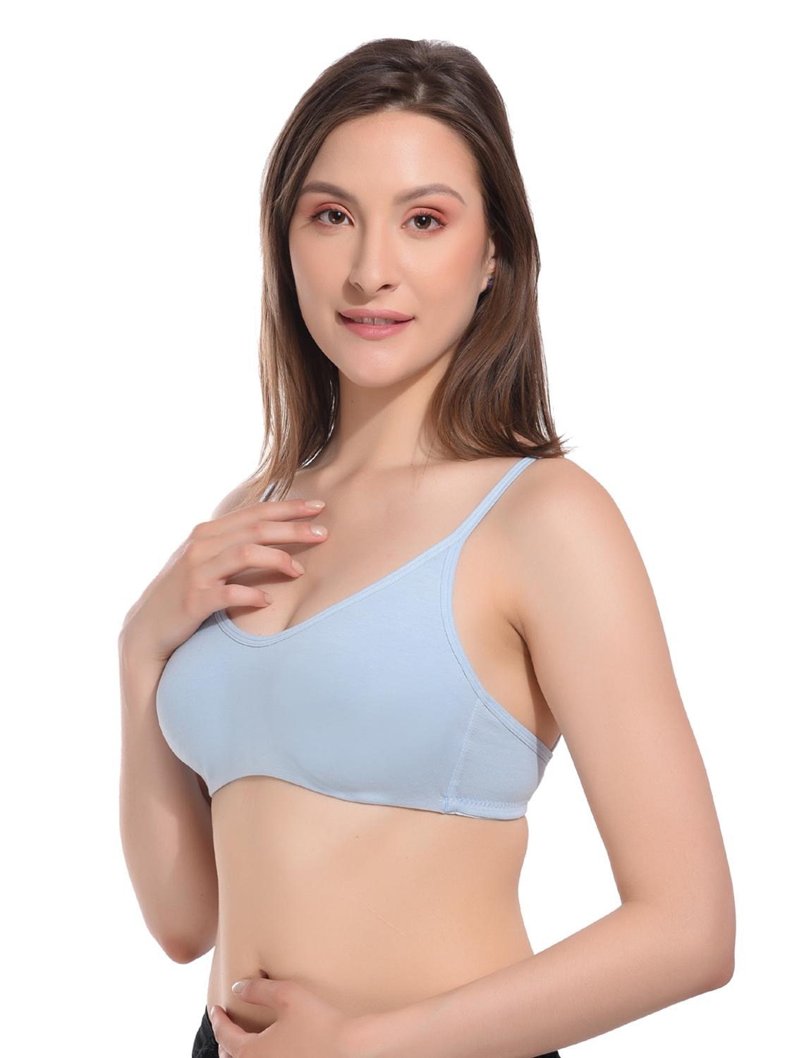 light blue cotton tshirt bra - 21367132 - Standard Image - 1