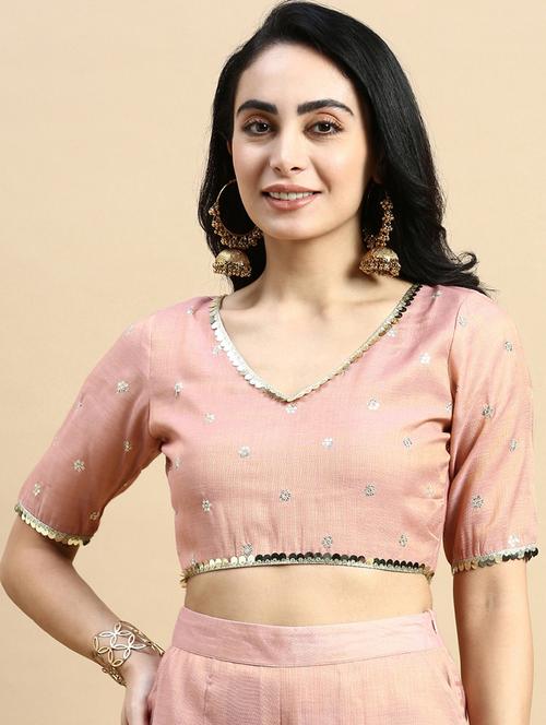 rosewater sequined work stiched blouse - 21367161 - Standard Image - 0