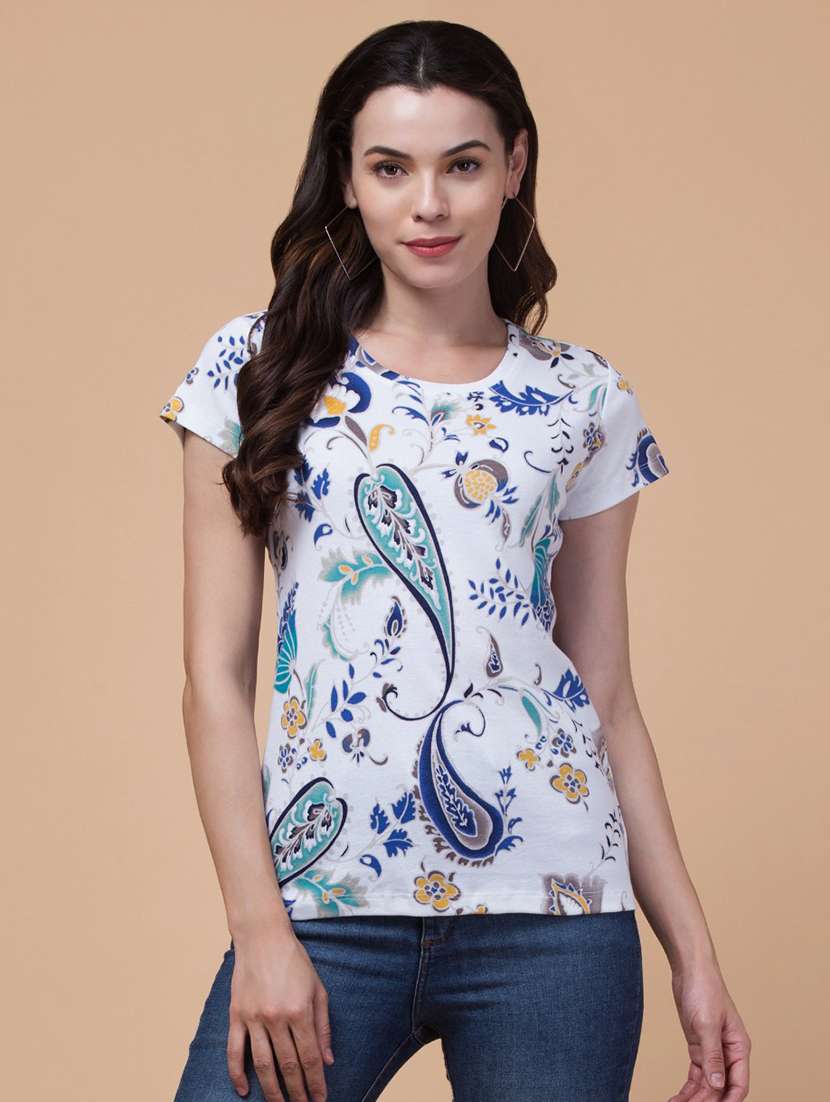 women pack of 2 printed t-shirt - 21367205 - Standard Image - 1