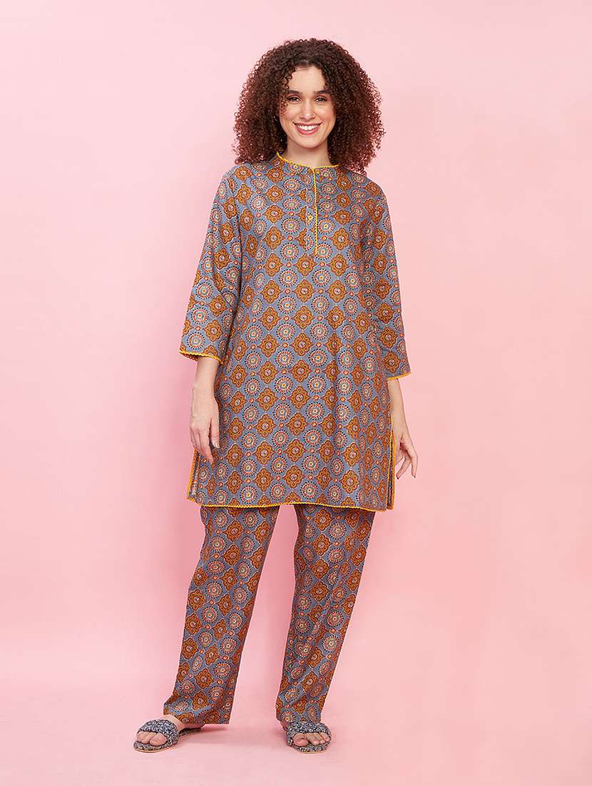 women printed pyjama nightwear set