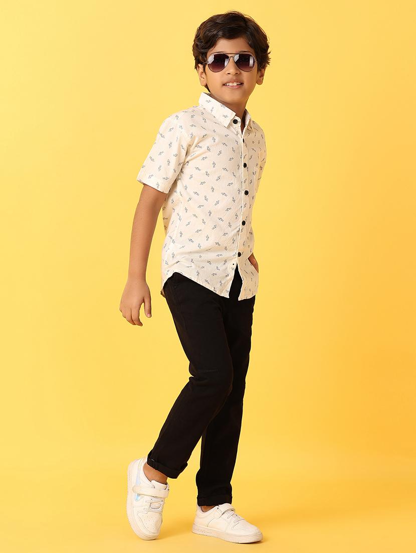 boys beige printed shirt - 21368271 - Standard Image - 4