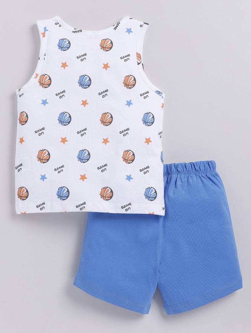 boys round neck printed shorts set - 21368449 -  Standard Image - 1
