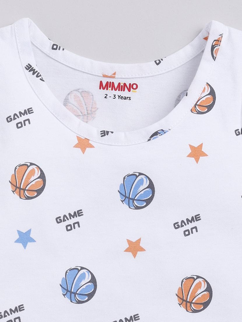 boys round neck printed shorts set - 21368449 - Standard Image - 4
