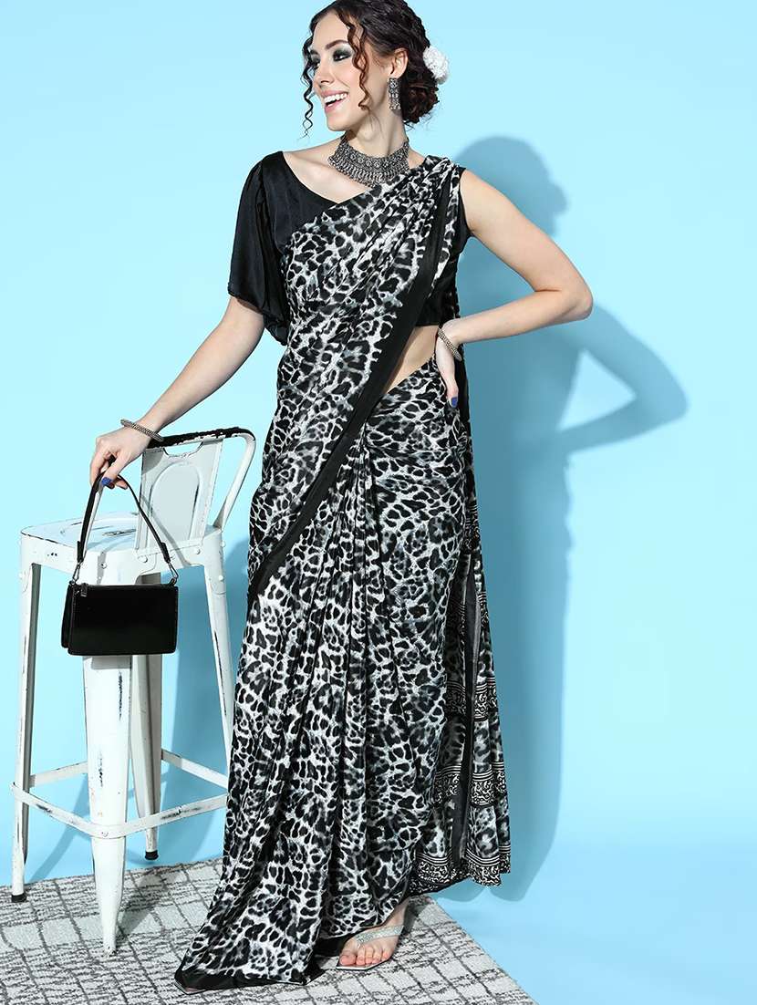 Women Printed Saree With Blouse - 21368736 -  Standard Image - 1