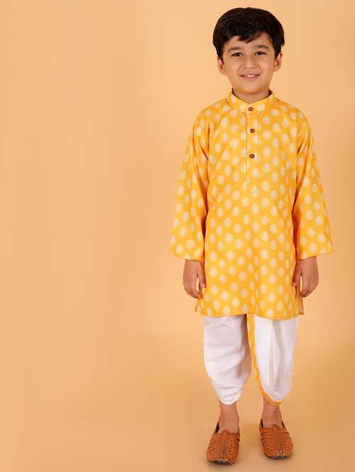 boys printed dhoti kurta set - 21368863 - Standard Image - 0