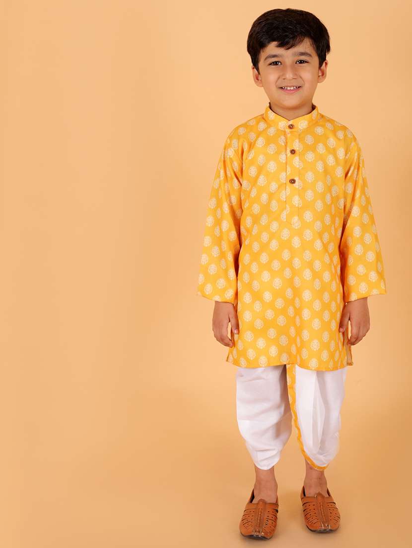 boys printed dhoti kurta set - 21368863 - Zoom Image - 0