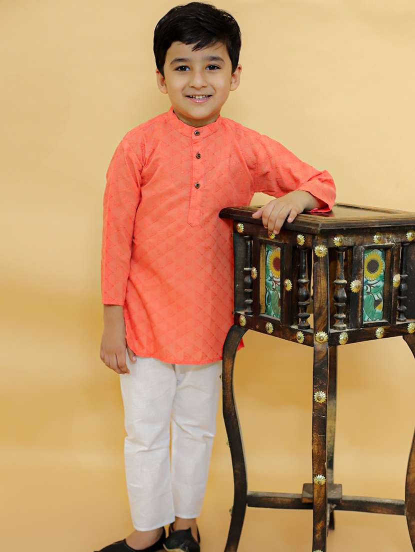 boys embroidered kurta pajama set