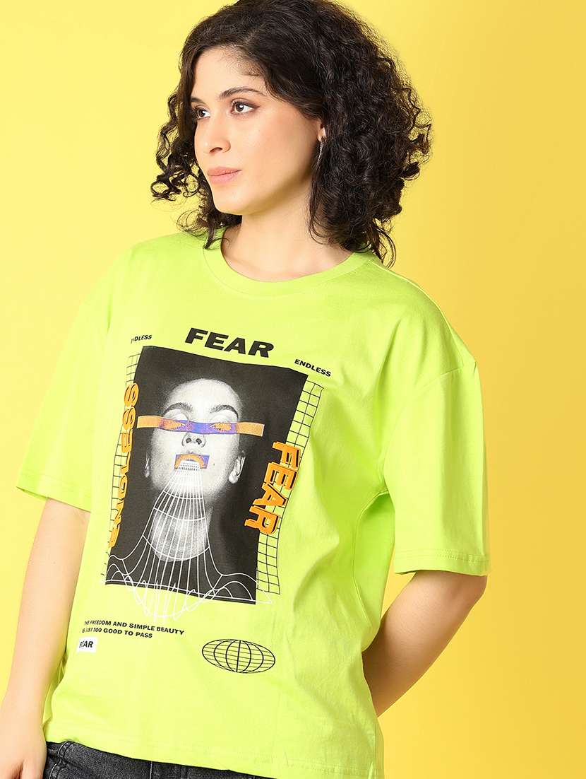 Women Printed Oversized T-shirt - 21369044 -  Standard Image - 1