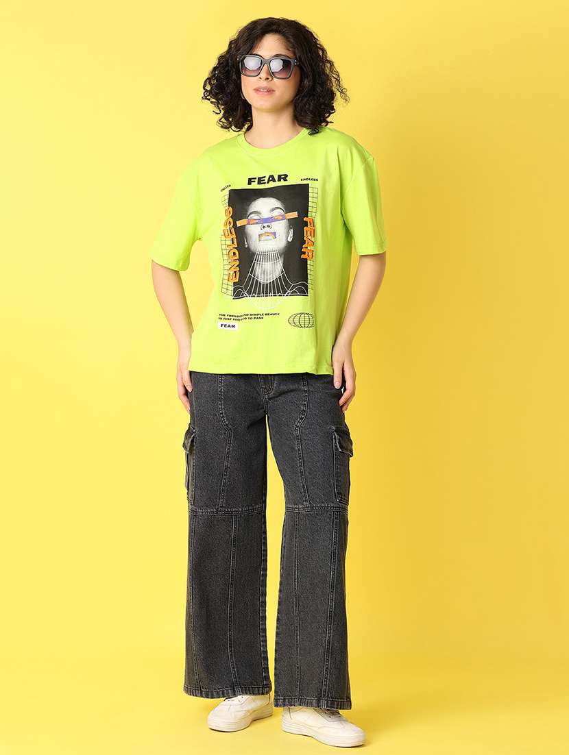 Women Printed Oversized T-shirt - 21369044 -  Standard Image - 4