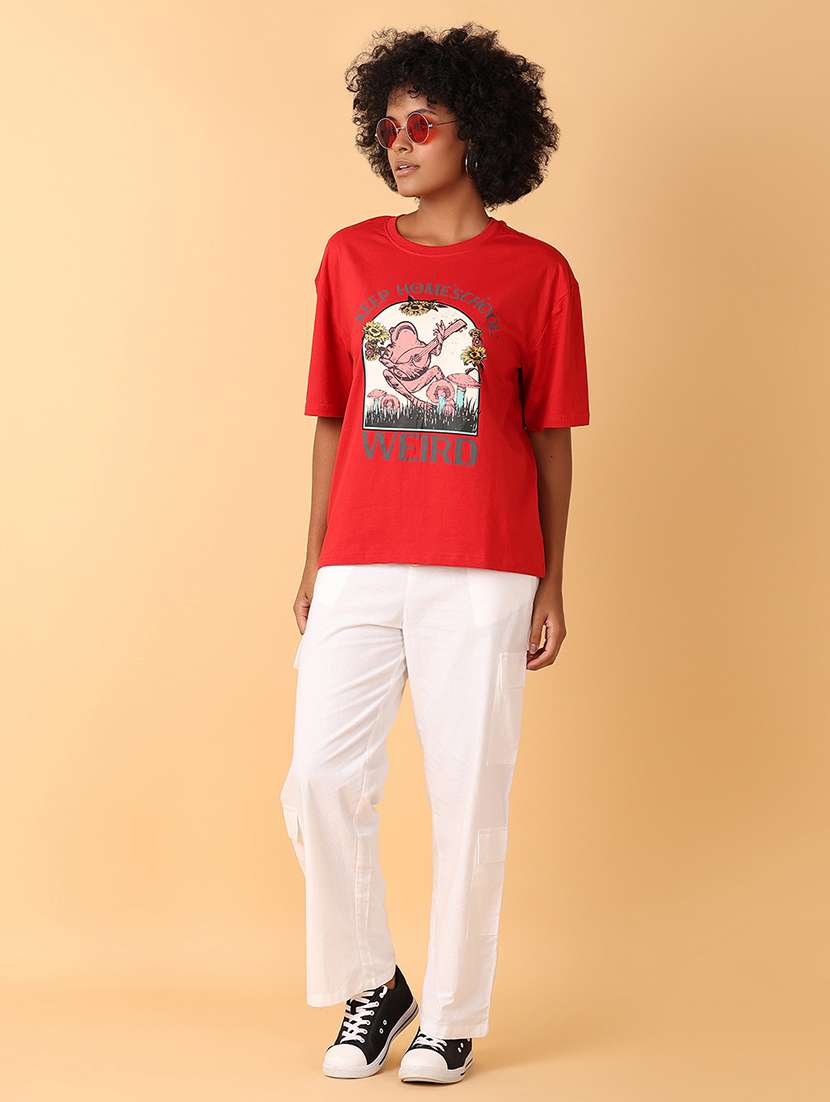 women printed oversized t-shirt - 21369049 -  Standard Image - 4