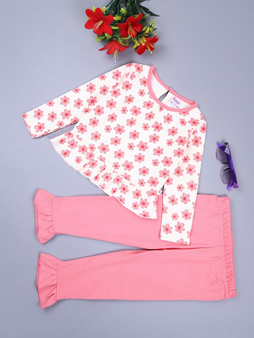 girls floral printed full length sets - 21369053 -  Standard Image - 1