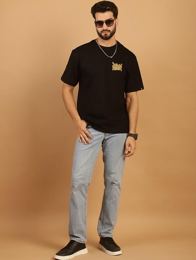 men round neck back print t-shirt - 21369582 - Standard Image - 4