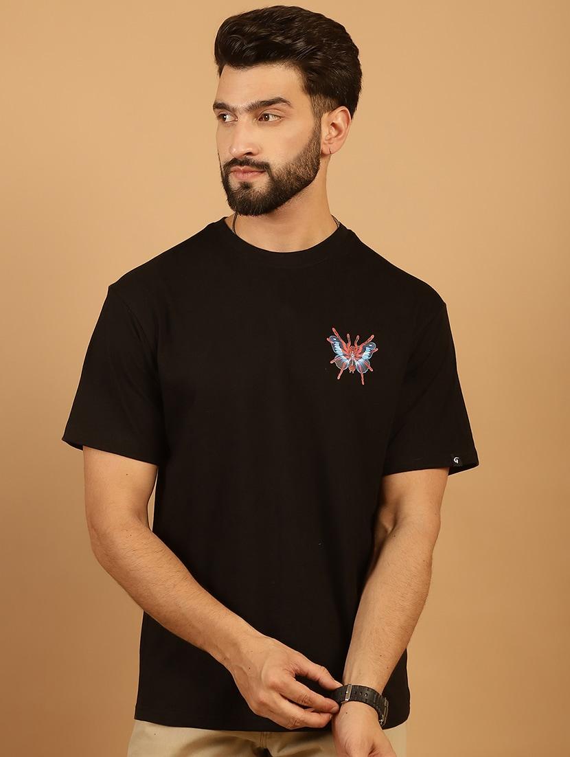 men round neck back print t-shirt - 21369587 - Standard Image - 1
