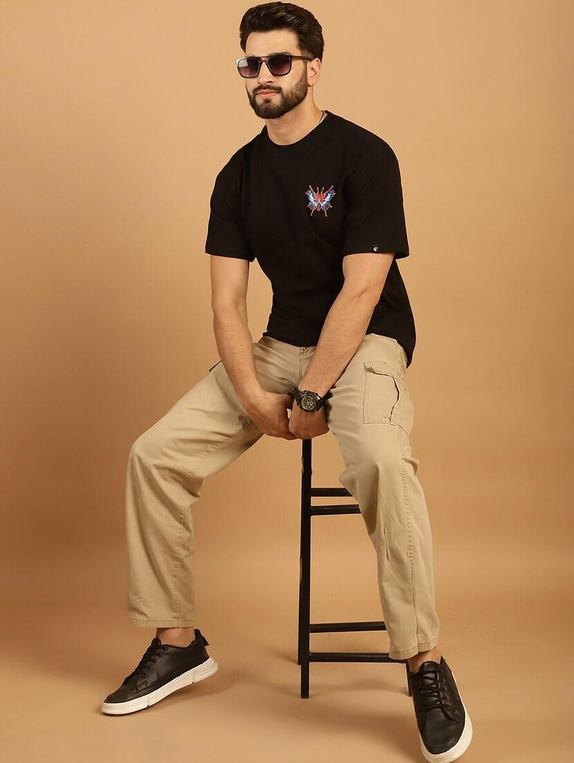 men round neck back print t-shirt - 21369587 - Standard Image - 4