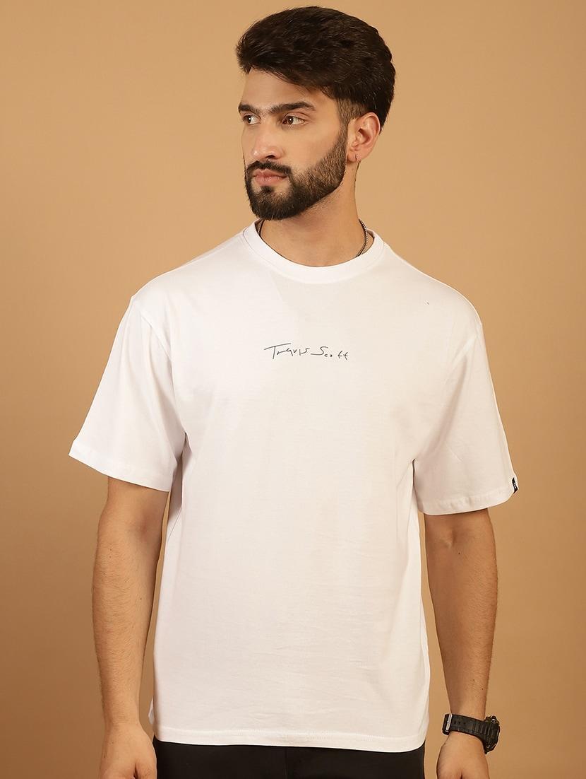 men round neck back print t-shirt - 21369595 -  Standard Image - 1