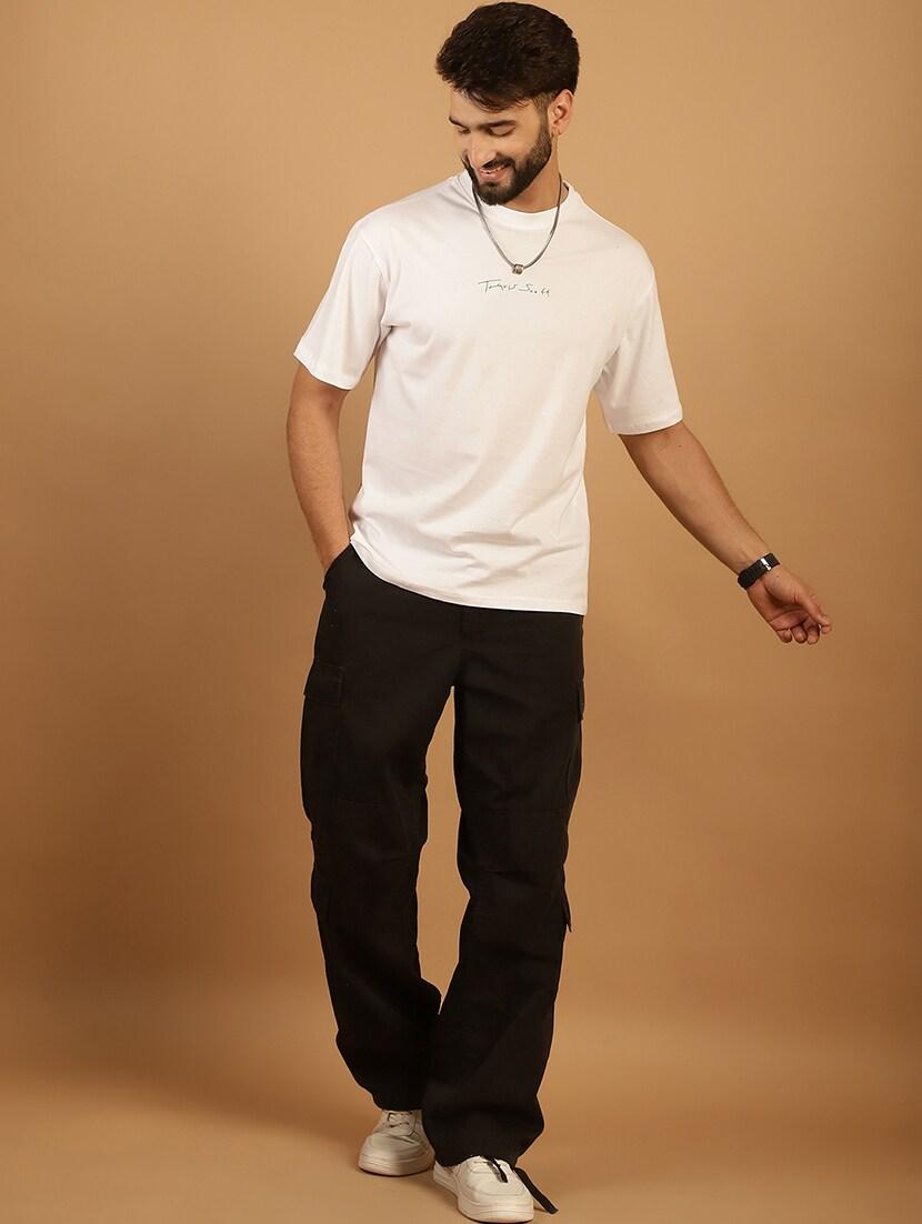 men round neck back print t-shirt - 21369595 - Standard Image - 4