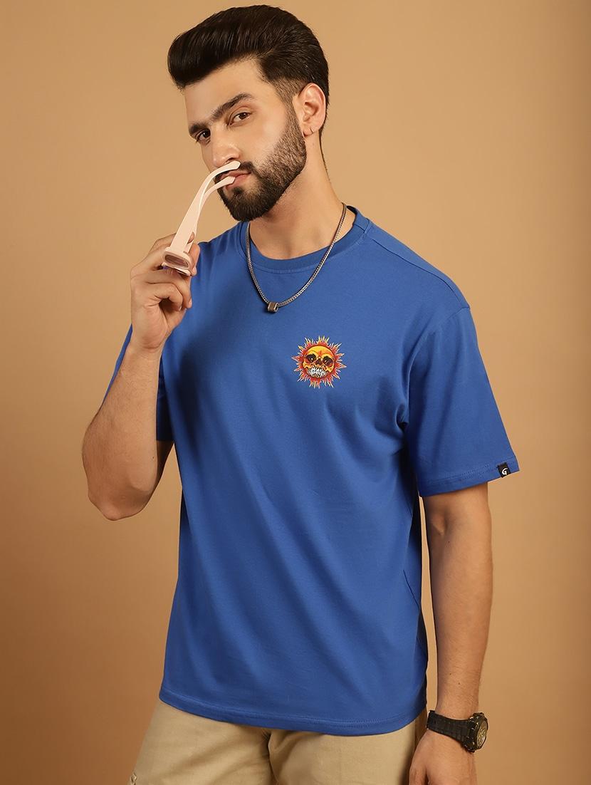 men round neck back print t-shirt - 21369596 - Standard Image - 1