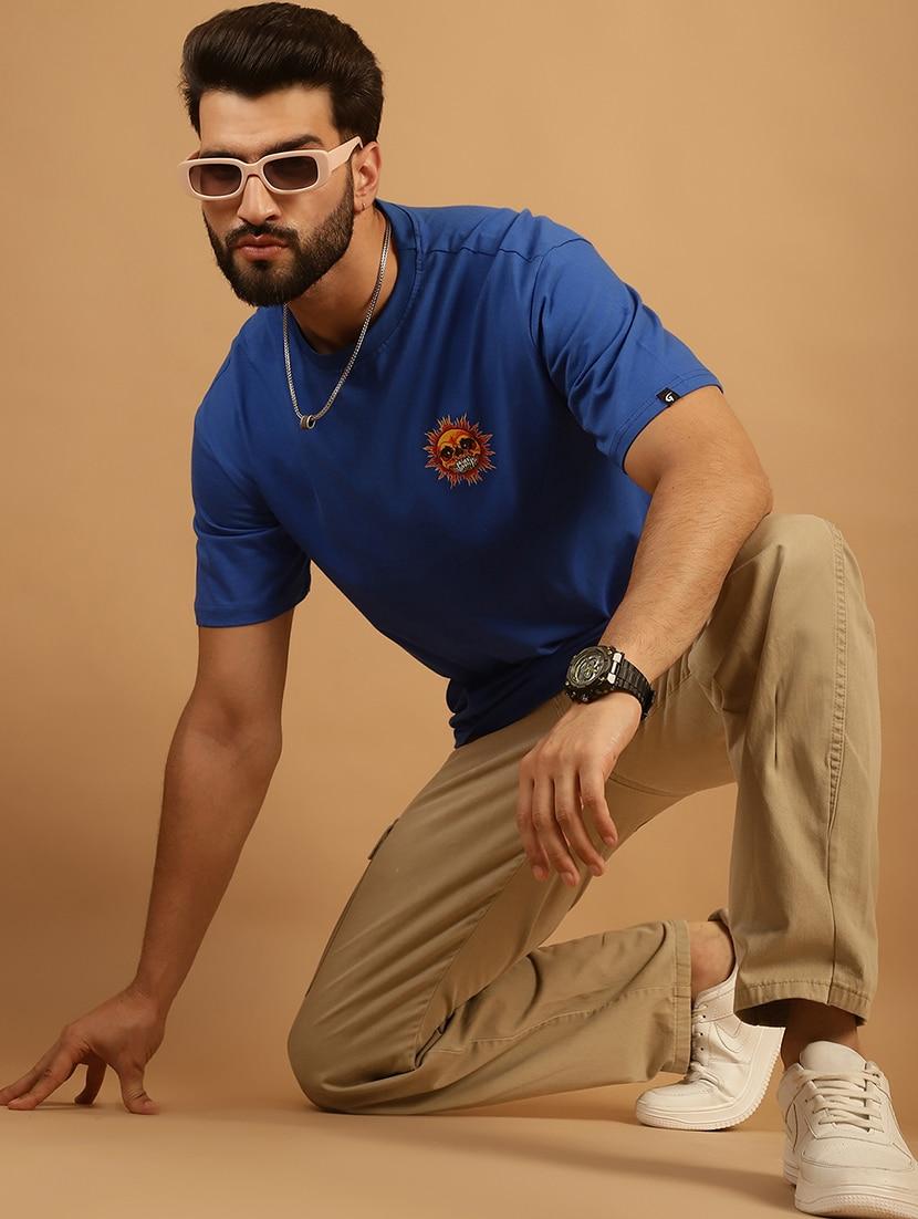 men round neck back print t-shirt - 21369596 - Standard Image - 4