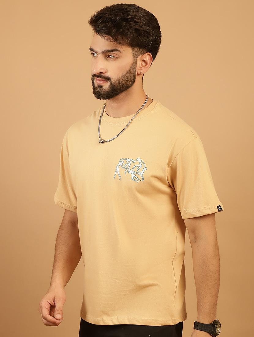 men round neck back print t-shirt - 21369601 - Standard Image - 1