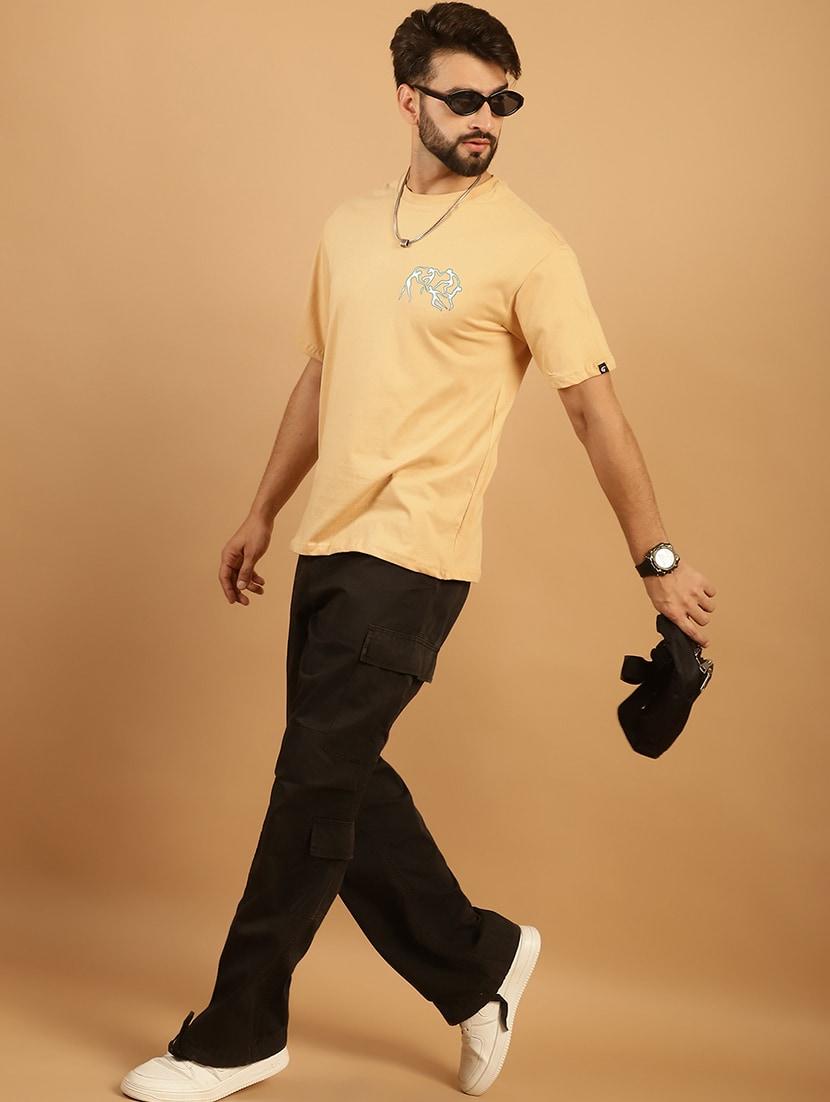men round neck back print t-shirt - 21369601 - Standard Image - 4