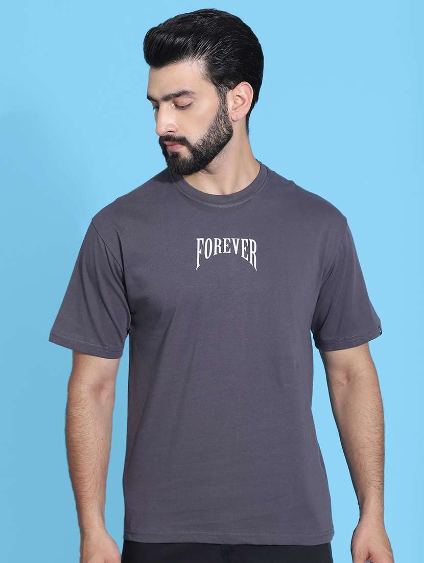 men round neck back print t-shirt - 21369607 - Standard Image - 1