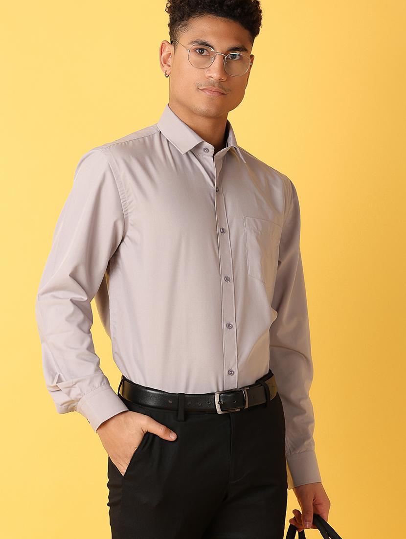 men long sleeves solid formal shirt - 21369665 - Standard Image - 1