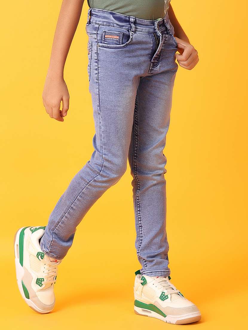 boys light blue plain jean - 21369670 -  Standard Image - 1