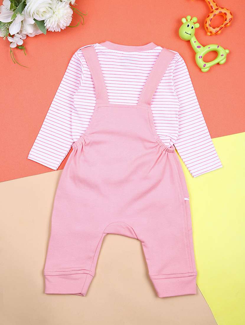 boys printed long sleeves t-shirt & dungaree set - 21369753 -  Standard Image - 1