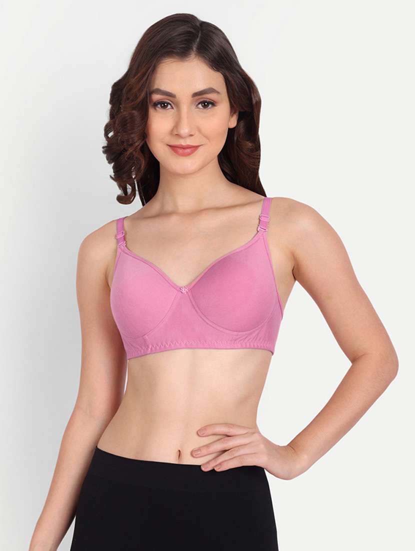 women solid regular bra