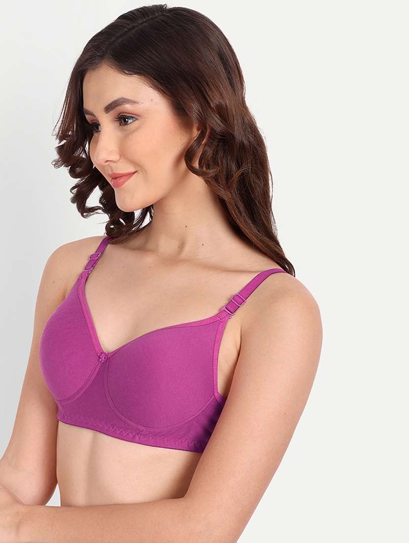 women solid regular bra - 21369895 -  Standard Image - 1