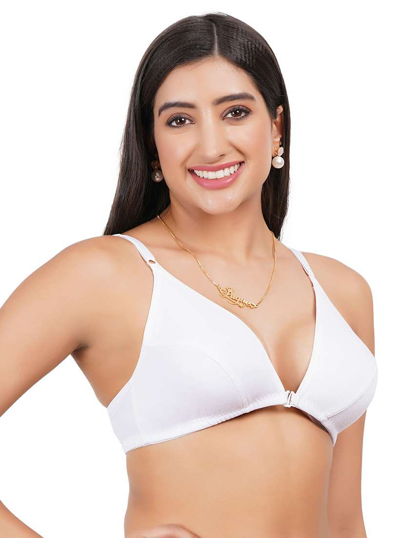 women solid front open bra - 21369908 -  Standard Image - 1