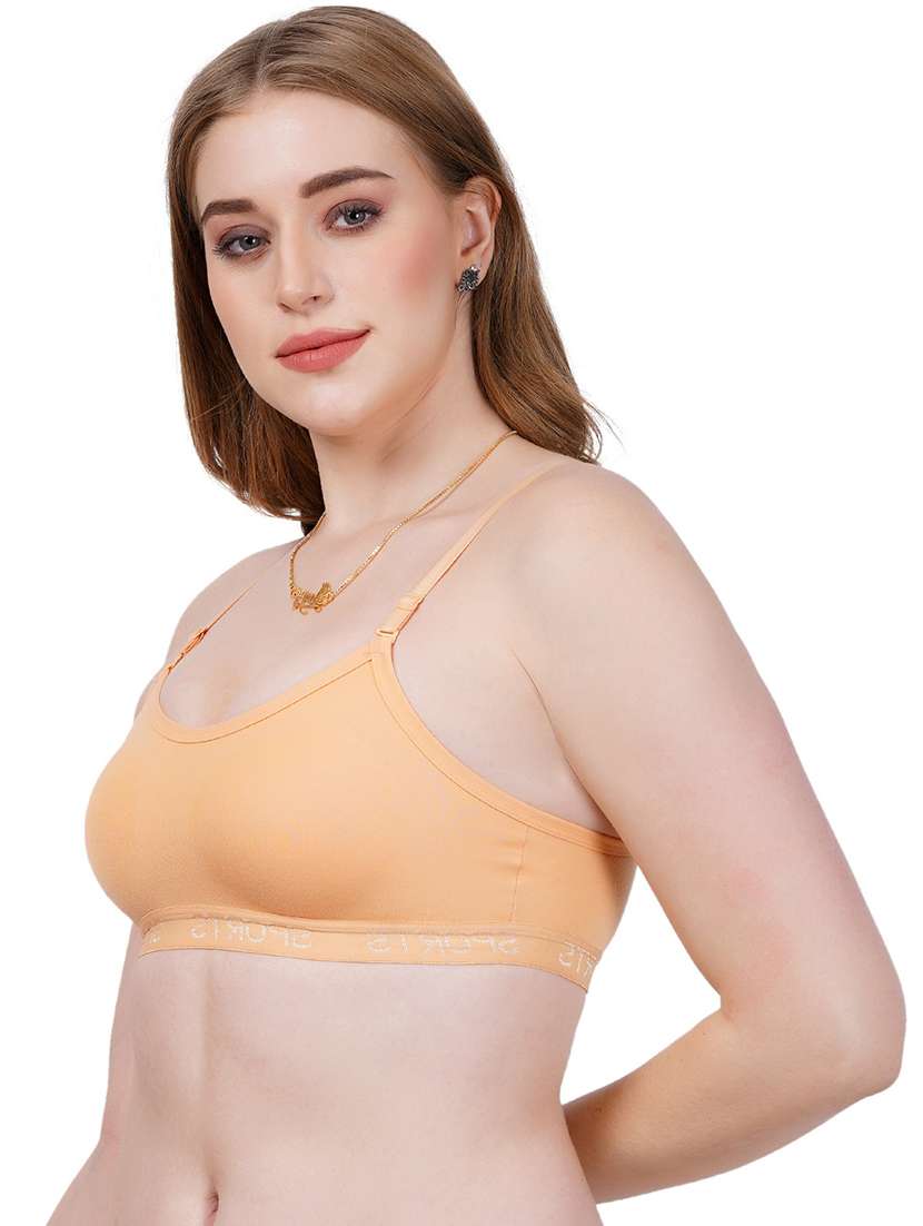 women solid sports bra - 21369983 -  Standard Image - 1