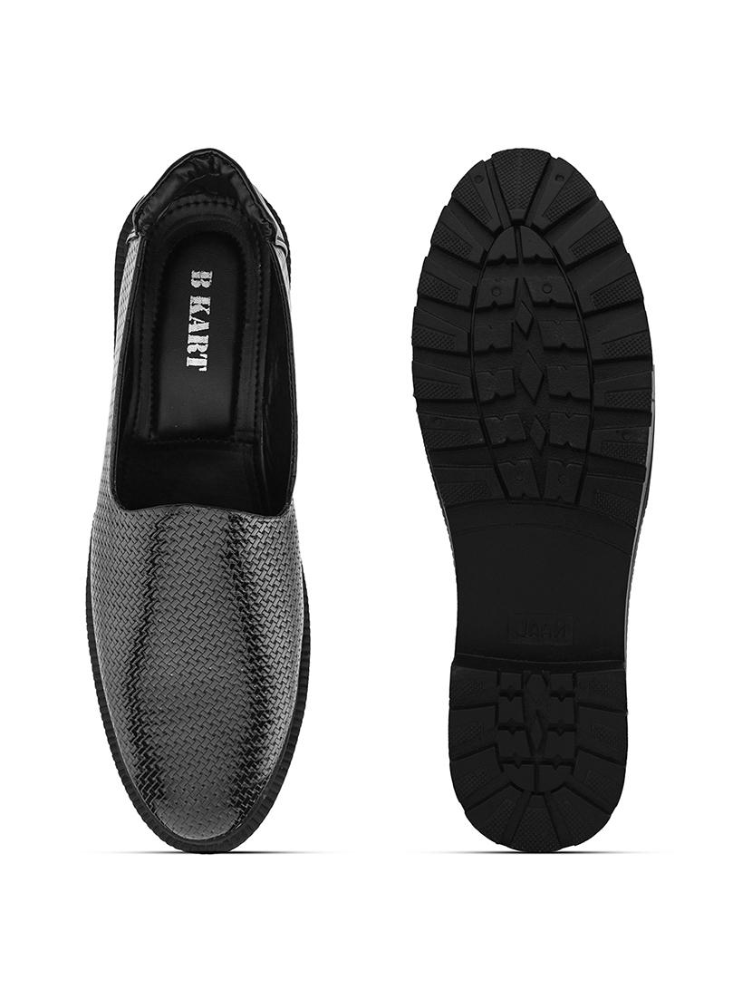 men black slip on shoes - 21370033 - Standard Image - 4