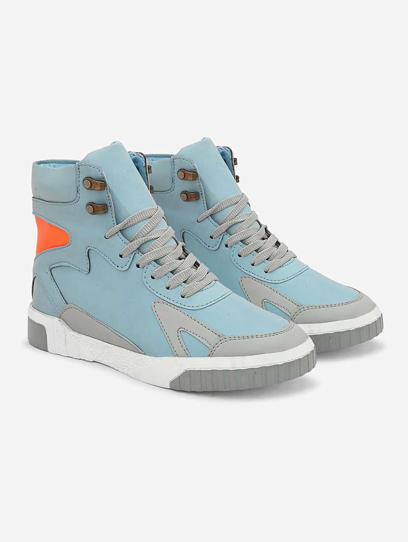 blue synthetic lace up shoes - 21370039 - Standard Image - 1