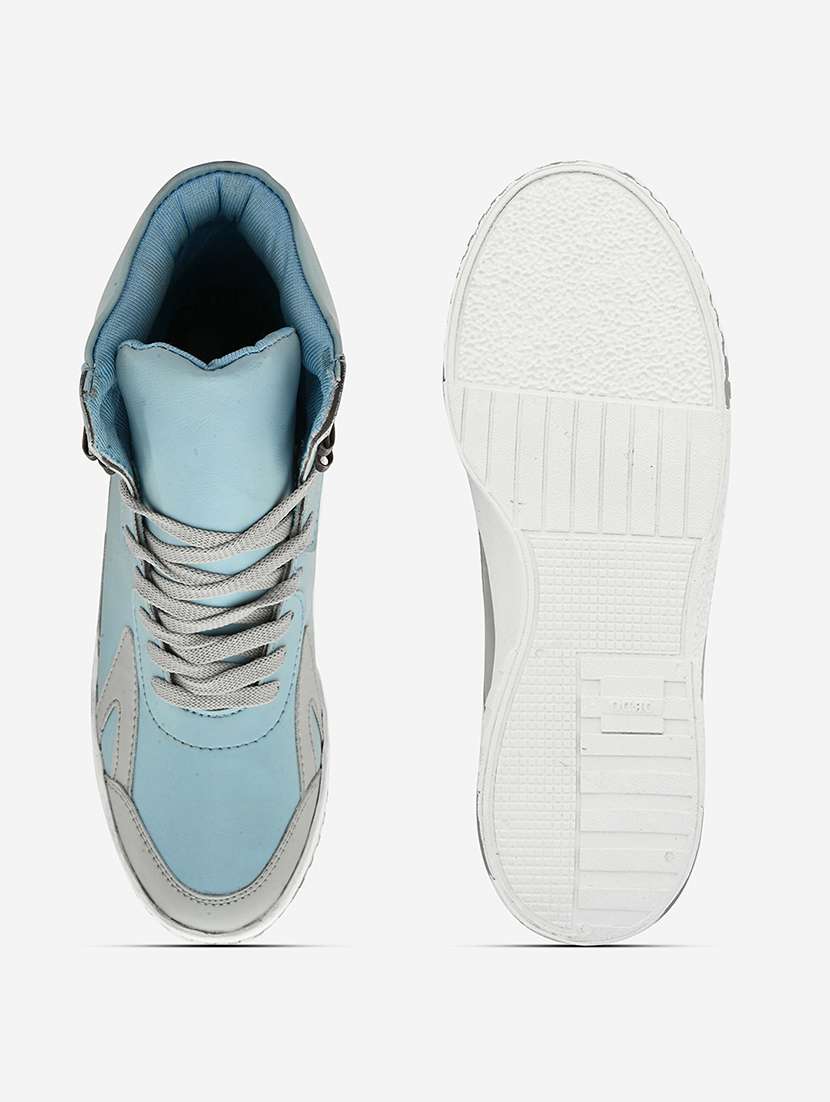 blue synthetic lace up shoes - 21370039 - Standard Image - 4