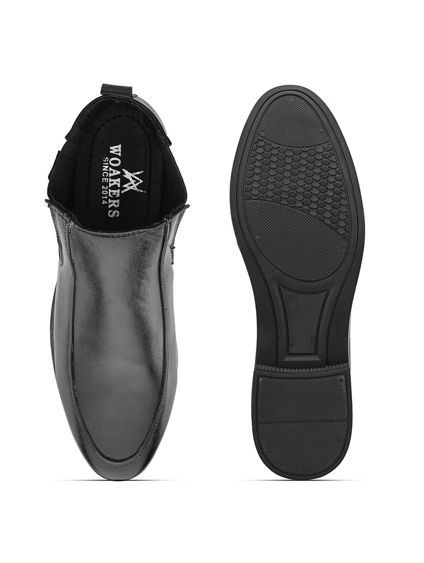 black synthetic lace up shoes - 21370040 - Standard Image - 4